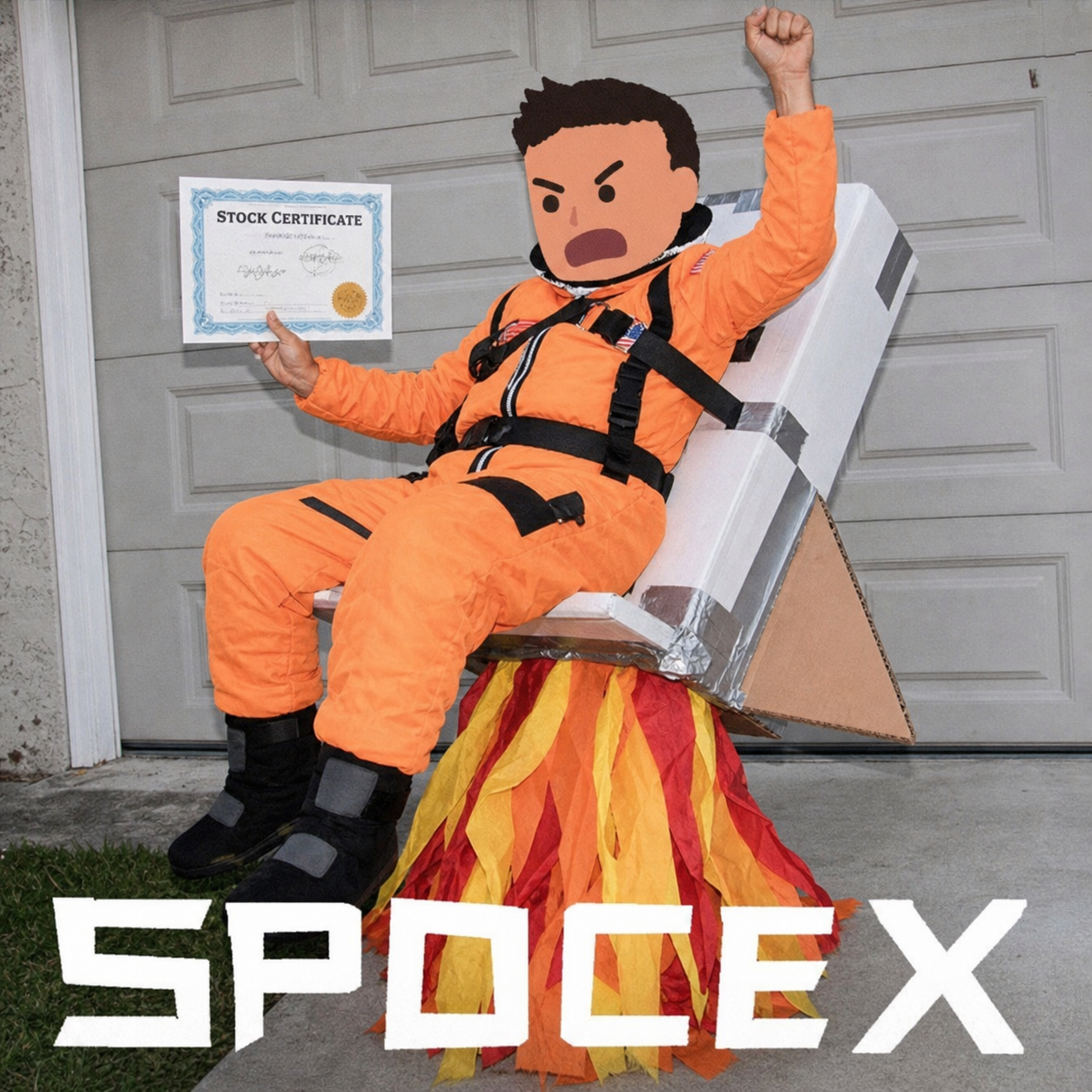 SPOCE X driveway astronaut IPO meme